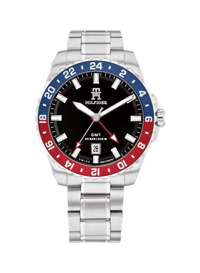 تومي هيلفيغر ساعة سويسرية تناظرية جي إم تي